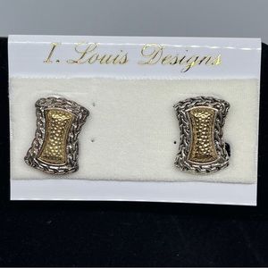 Gold And Silver Tone Clip Earrings Vintage